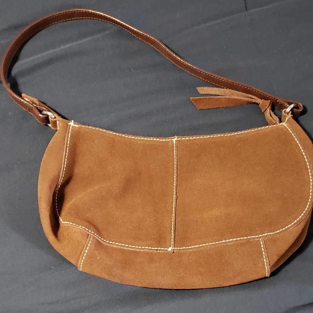 Mossimo Brown Leather/Suede Women's Handbag - Picture 7 of 11